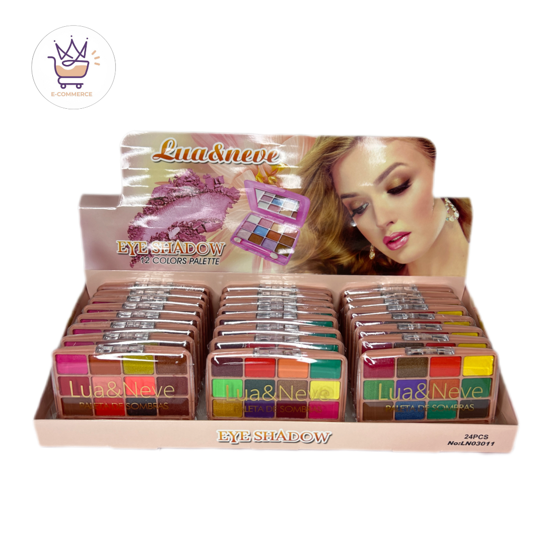 Paleta de Sombras 12 Cores- Lua e Neve